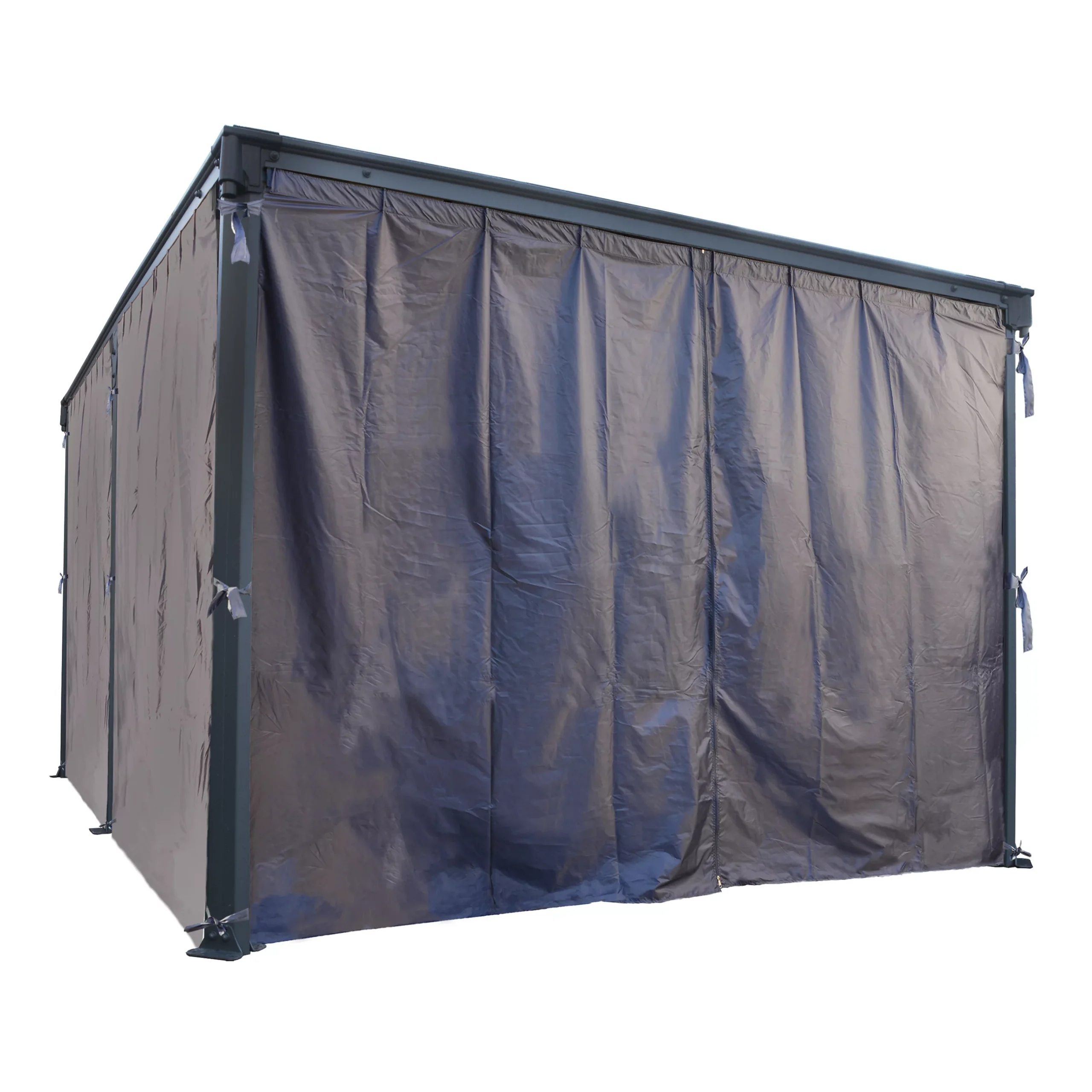 Palram 4/5K Grey Polyester (PES) Gazebo Curtain, Pack Of 4 (L)2170mm (W)4650mm 3 Palram 4/5K Grey Polyester (PES) Gazebo Curtain, Pack Of 4 (L)2170mm (W)4650mm - Image 3