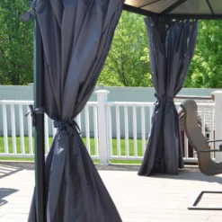 Palram 4/5K Grey Polyester (PES) Gazebo Curtain, Pack Of 4 (L)2170mm (W)4650mm 9 Palram 4/5K Grey Polyester (PES) Gazebo Curtain, Pack Of 4 (L)2170mm (W)4650mm -Plant Garden World palram 4 5k grey polyester pes gazebo curtain pack of 4 l 2170mm w 4650mm7290108137255 04i