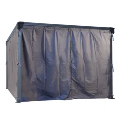 Palram - Canopia 3K Series Grey Polyester (PES) Gazebo Curtain, Pack Of 4 (L)2170mm (W)3660mm -Plant Garden World palram canopia 3k series grey polyester pes gazebo curtain pack of 4 l 2170mm w 3660mm7290108130744 02c