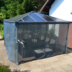 Palram - Canopia 3K Series Grey Polyester (PES) Gazebo Netting, Pack Of 6 (L)2170mm (W)3660mm 11 Palram - Canopia 3K Series Grey Polyester (PES) Gazebo Netting, Pack Of 6 (L)2170mm (W)3660mm -Plant Garden World palram canopia 3k series grey polyester pes gazebo netting pack of 6 l 2170mm w 3660mm7290108130751 04i