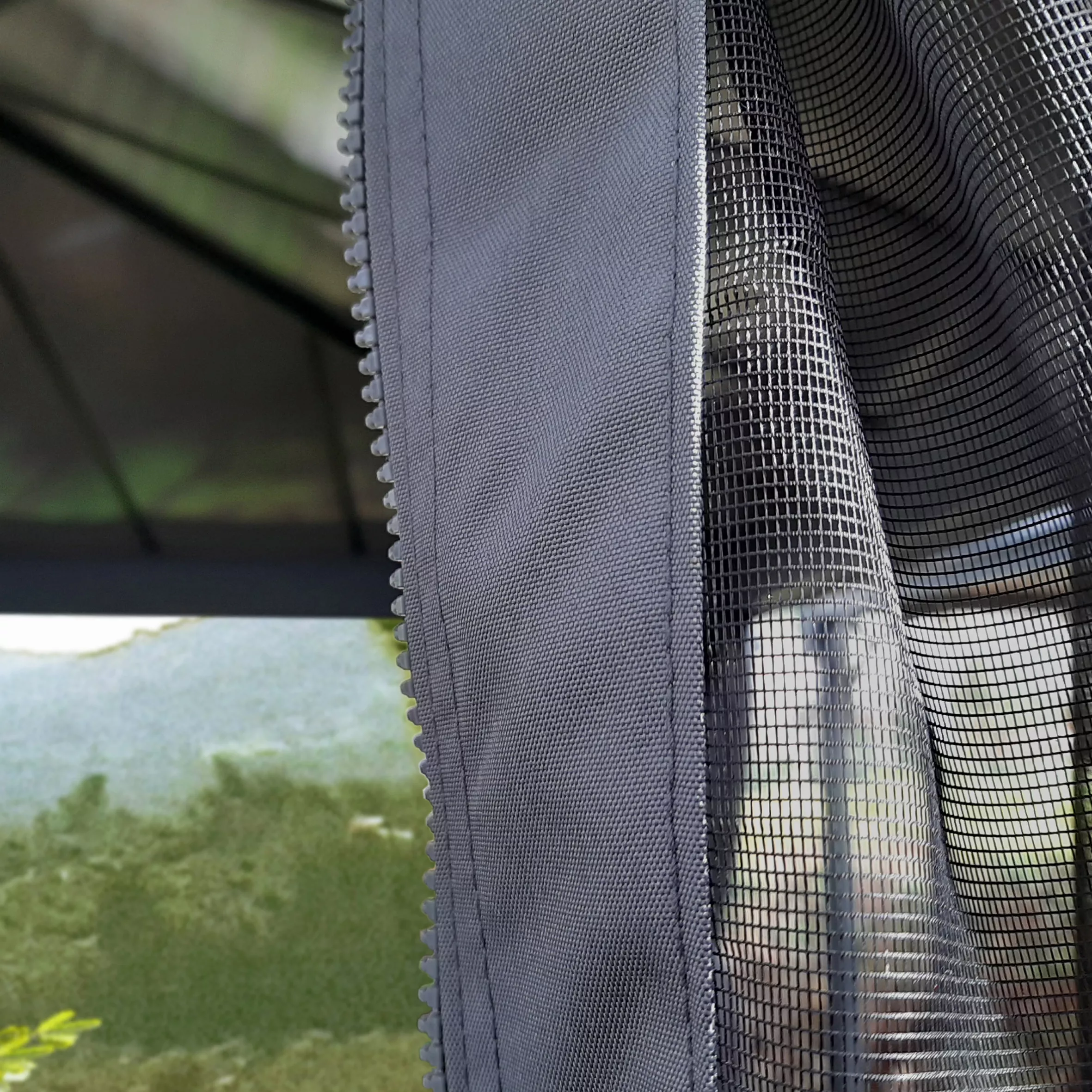 Palram - Canopia Dallas Grey Polyester (PES) Gazebo Netting, Pack Of 4 (L)2120mm (W)4090mm 4 Palram - Canopia Dallas Grey Polyester (PES) Gazebo Netting, Pack Of 4 (L)2120mm (W)4090mm - Image 4