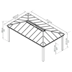 Palram - Canopia Dallas Grey Rectangular Gazebo, (W)6.12m (D)3.64m - Assembly Required 16 Palram - Canopia Dallas Grey Rectangular Gazebo, (W)6.12m (D)3.64m - Assembly Required -Plant Garden World palram canopia dallas grey rectangular gazebo w 6 12m d 3 64m assembly required7290108601954 01t bq