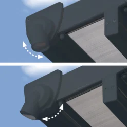 Palram - Canopia Feria Grey Non-retractable Awning, (L)4.25m (H)3.05m (W)3.85m -Plant Garden World palram canopia feria grey non retractable awning l 4 25m h 3 05m w 3 85m7290108134551 04i bq