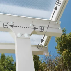 Palram - Canopia Feria White Non-retractable Awning, (L)6.06m (H)3.05m (W)3.85m -Plant Garden World palram canopia feria white non retractable awning l 6 06m h 3 05m w 3 85m7290103122713 02i bq