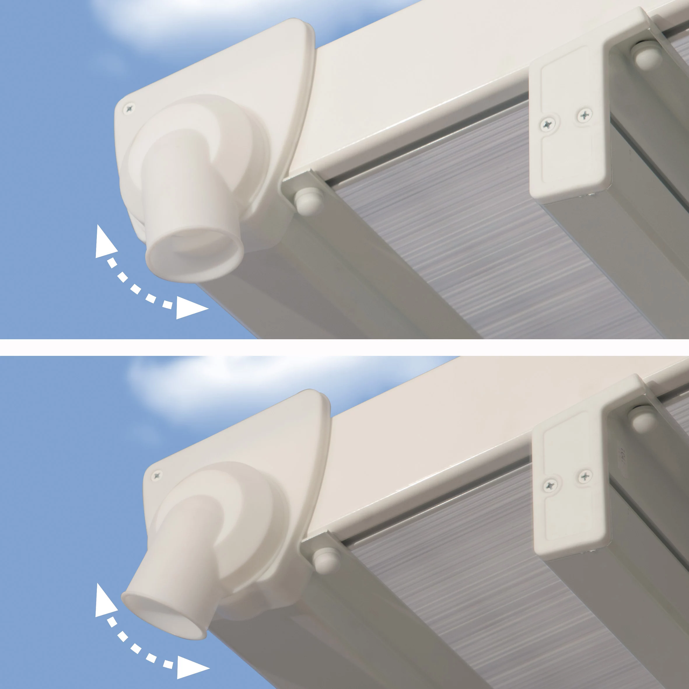 Palram - Canopia Feria White Non-retractable Awning, (L)7.87m (H)3.05m (W)3.85m 5 Palram - Canopia Feria White Non-retractable Awning, (L)7.87m (H)3.05m (W)3.85m - Image 5