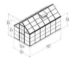 Palram - Canopia Harmony 6x14 Greenhouse -Plant Garden World palram canopia harmony 6x14 greenhouse7290103111205 01t