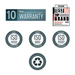 Palram - Canopia Ledro Grey Rectangular Gazebo, (W)2.95m (D)2.95m - Assembly Required -Plant Garden World palram canopia ledro grey rectangular gazebo w 2 95m d 2 95m assembly required7290108136524 02t bq