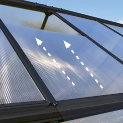 Palram - Canopia Mythos Grey 6X6 Greenhouse 10 Palram - Canopia Mythos Grey 6X6 Greenhouse -Plant Garden World palram canopia mythos grey 6x6 greenhouse7290108601039 37c BQ