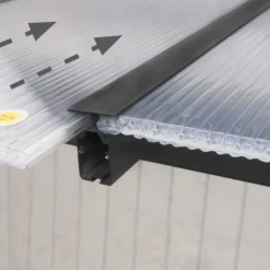 Palram - Canopia Olympia Grey Non-retractable Awning, (L)3.07m (H)3.05m (W)2.95m -Plant Garden World palram canopia olympia grey non retractable awning l 3 07m h 3 05m w 2 95m7290108133967 05i bq