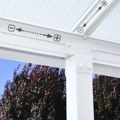 Palram - Canopia Olympia White Non-retractable Awning, (L)8.6m (H)3.05m (W)2.95m 11 Palram - Canopia Olympia White Non-retractable Awning, (L)8.6m (H)3.05m (W)2.95m -Plant Garden World palram canopia olympia white non retractable awning l 8 6m h 3 05m w 2 95m7290108134346 02i bq