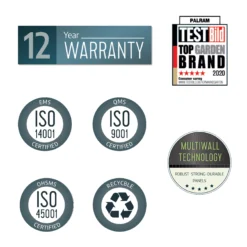 Palram - Canopia Rubicon 6x10 Apex Dark Grey Plastic Shed With Floor -Plant Garden World palram canopia rubicon 6x10 apex dark grey plastic shed with floor7290108603415 03t BQ