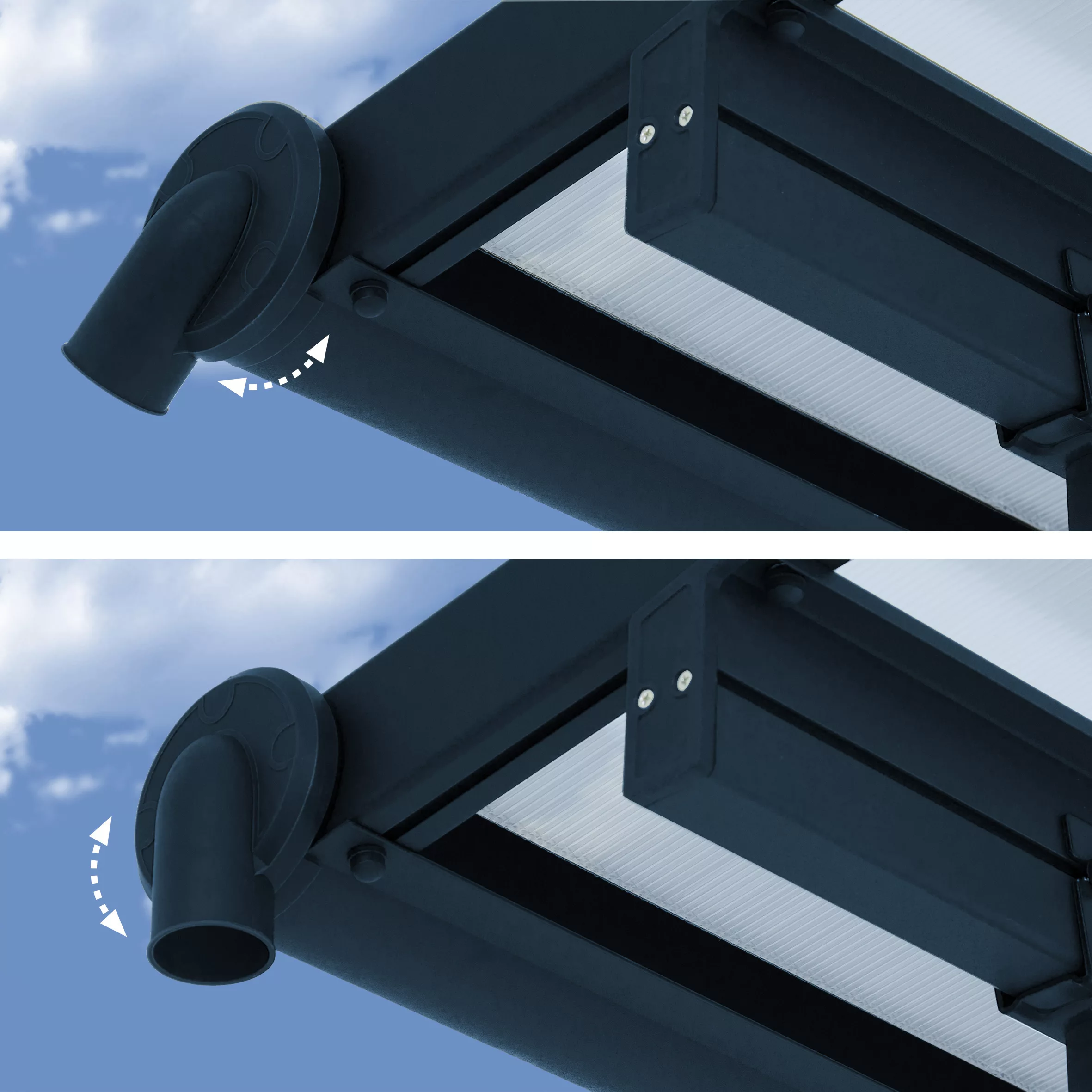 Palram - Canopia Sierra Grey Non-retractable Awning, (L)4.48m (H)3m (W)2.28m 3 Palram - Canopia Sierra Grey Non-retractable Awning, (L)4.48m (H)3m (W)2.28m - Image 3