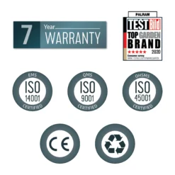 Palram - Canopia Sierra Grey Non-retractable Awning, (L)6.71m (H)3m (W)2.28m -Plant Garden World palram canopia sierra grey non retractable awning l 6 71m h 3m w 2 28m7290108138542 02t bq