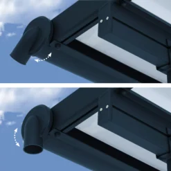 Palram - Canopia Sierra Grey Non-retractable Awning, (L)6.71m (H)3m (W)2.28m -Plant Garden World palram canopia sierra grey non retractable awning l 6 71m h 3m w 2 28m7290108138542 03i bq