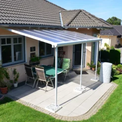 Palram - Canopia Sierra White Non-retractable Awning, (L)4.34m (H)3.05m (W)2.99m -Plant Garden World palram canopia sierra white non retractable awning l 4 34m h 3 05m w 2 99m7290108130287 02i bq