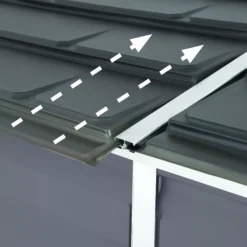 Palram - Canopia Skylight 4x6 Pent Dark Grey Plastic Shed With Floor -Plant Garden World palram canopia skylight 4x6 pent dark grey plastic shed with floor7290108132717 05i BQ