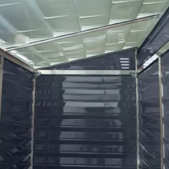 Palram - Canopia Skylight 4x6 Pent Dark Grey Plastic Shed With Floor -Plant Garden World palram canopia skylight 4x6 pent dark grey plastic shed with floor7290108132717 06i BQ