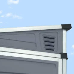 Palram - Canopia Skylight 4x6 Pent Dark Grey Plastic Shed With Floor -Plant Garden World palram canopia skylight 4x6 pent dark grey plastic shed with floor7290108132717 07i BQ