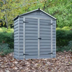 Palram - Canopia Skylight 6x3 Apex Dark Grey Plastic Shed With Floor
