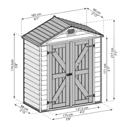 Palram - Canopia Skylight 6x3 Apex Tan Plastic Shed With Floor 9 Palram - Canopia Skylight 6x3 Apex Tan Plastic Shed With Floor -Plant Garden World palram canopia skylight 6x3 apex tan plastic shed with floor7290108131123 01t BQ