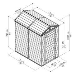 Palram - Canopia Skylight 6x4 Apex Dark Grey Plastic Shed With Floor 11 Palram - Canopia Skylight 6x4 Apex Dark Grey Plastic Shed With Floor -Plant Garden World palram canopia skylight 6x4 apex dark grey plastic shed with floor7290103121808 01t BQ