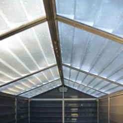 Palram - Canopia Skylight 6x5 Apex Dark Grey Plastic Shed With Floor -Plant Garden World palram canopia skylight 6x5 apex dark grey plastic shed with floor7290103123482 37c BQ