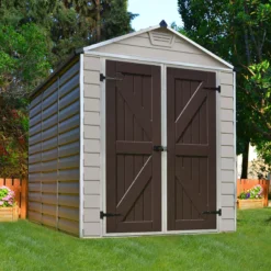Palram - Canopia Skylight 6x8 Apex Tan Plastic Shed With Floor