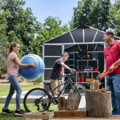 Palram - Canopia Yukon 11x9 Apex Dark Grey Plastic Shed 9 Palram - Canopia Yukon 11x9 Apex Dark Grey Plastic Shed -Plant Garden World palram canopia yukon 11x9 apex dark grey plastic shed7290108137590 02i BQ