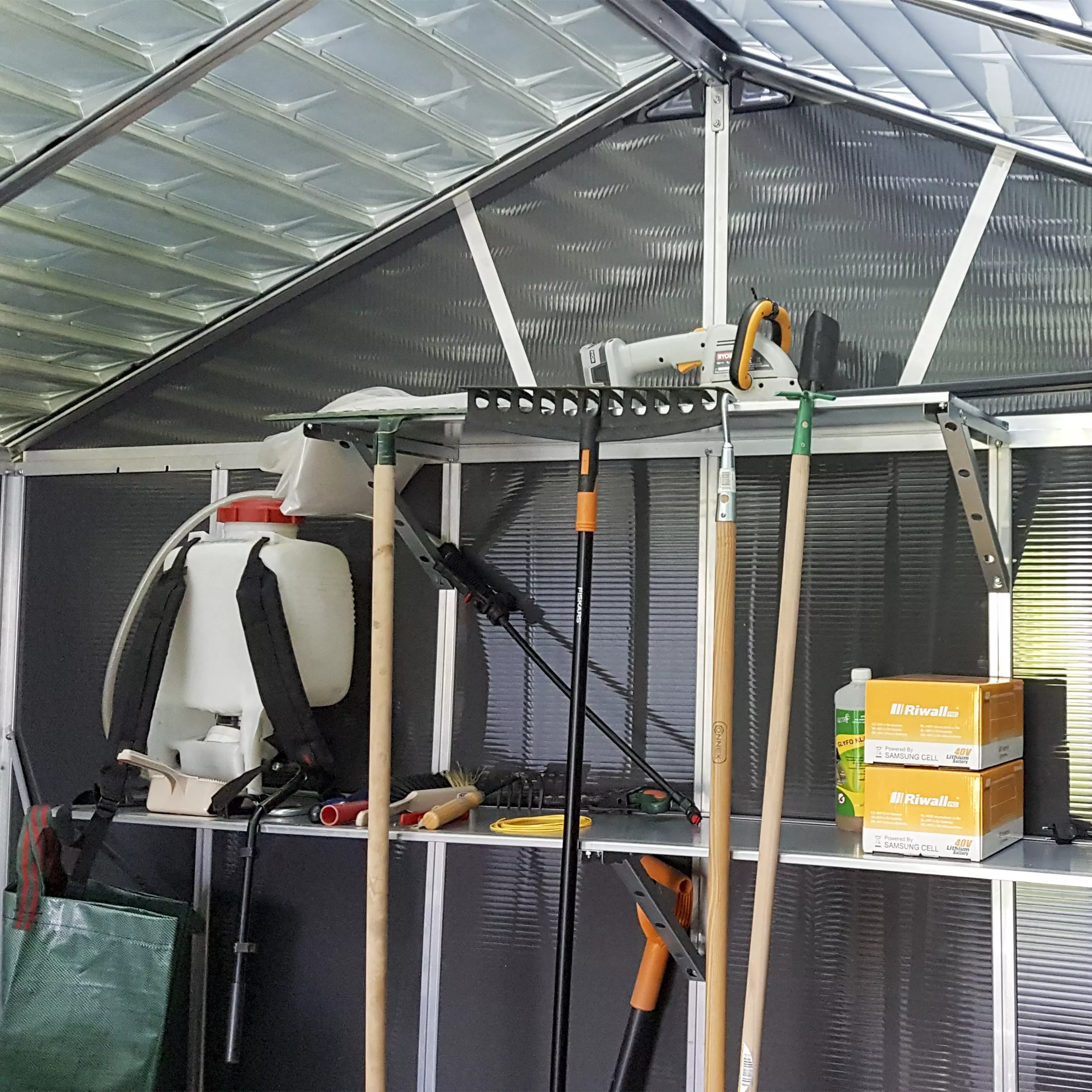 Palram - Canopia Yukon 11x9 Apex Dark Grey Plastic Shed 5 Palram - Canopia Yukon 11x9 Apex Dark Grey Plastic Shed - Image 5