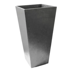 Primeur Sonata Pewter Plain Square Plant Pot (Dia)35cm