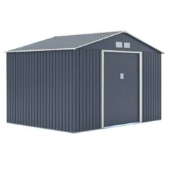 Rowlinson Trentvale 10x8 Apex Dark Grey Metal Shed 15 Rowlinson Trentvale 10x8 Apex Dark Grey Metal Shed -Plant Garden World rowlinson trentvale 10x8 apex dark grey metal shed5013856206262 03c bq