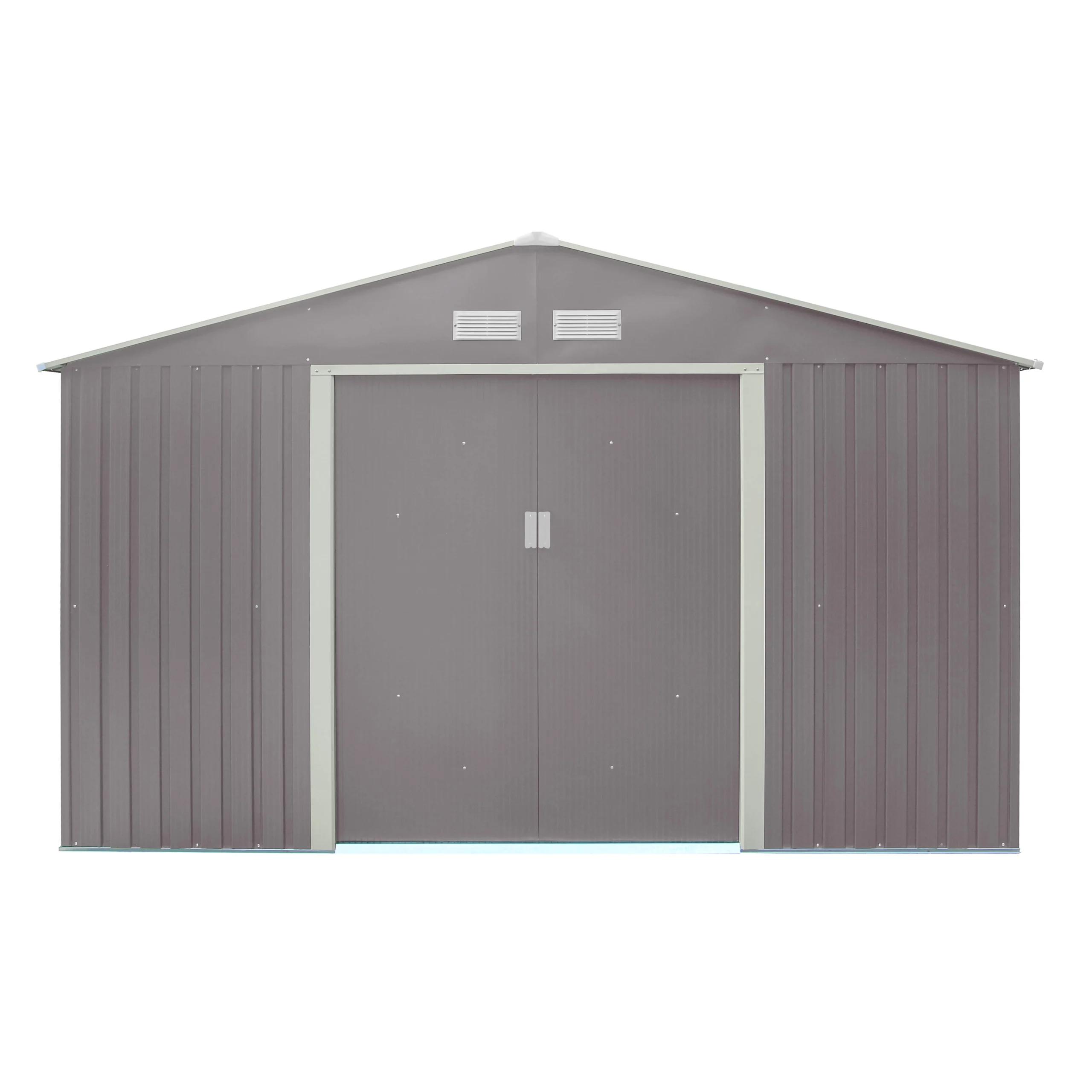 Rowlinson Trentvale 10x8 Apex Light Grey Metal Shed 2 Rowlinson Trentvale 10x8 Apex Light Grey Metal Shed - Image 2
