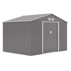 Rowlinson Trentvale 10x8 Apex Light Grey Metal Shed 14 Rowlinson Trentvale 10x8 Apex Light Grey Metal Shed -Plant Garden World rowlinson trentvale 10x8 apex light grey metal shed5013856206231 03c bq