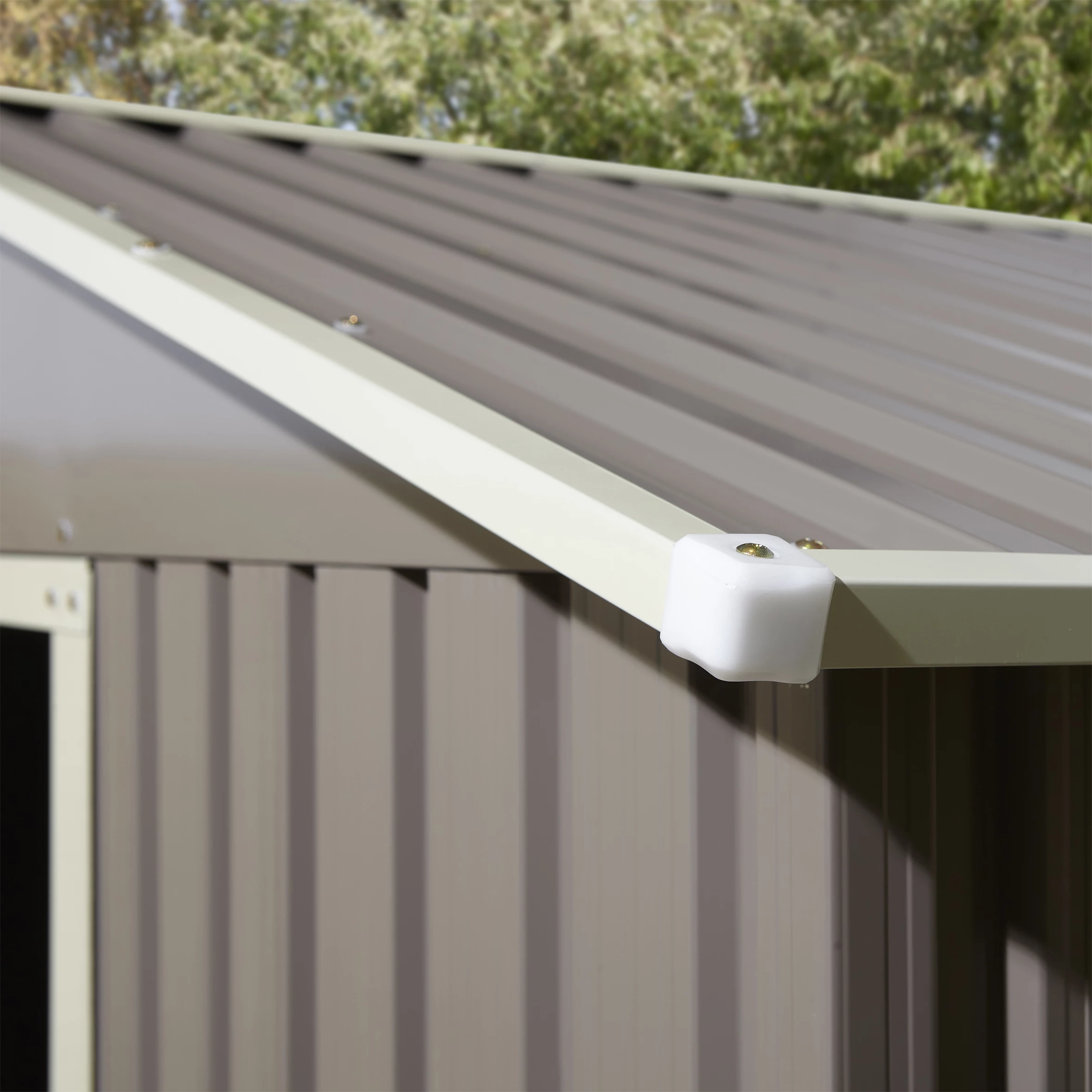 Rowlinson Trentvale 10x8 Apex Light Grey Metal Shed 6 Rowlinson Trentvale 10x8 Apex Light Grey Metal Shed - Image 6