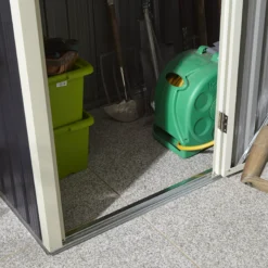 Rowlinson Trentvale 5x3 Pent Dark Grey Metal Shed -Plant Garden World rowlinson trentvale 5x3 pent dark grey metal shed5013856206347 38c bq