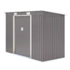 Rowlinson Trentvale 8x4 Pent Light Grey Metal Shed