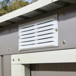 Rowlinson Trentvale 8x4 Pent Light Grey Metal Shed -Plant Garden World rowlinson trentvale 8x4 pent light grey metal shed5013856206316 36c bq