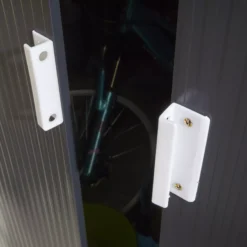 Rowlinson Trentvale 8x6 Apex Dark Grey Metal Shed -Plant Garden World rowlinson trentvale 8x6 apex dark grey metal shed5013856206224 40c bq