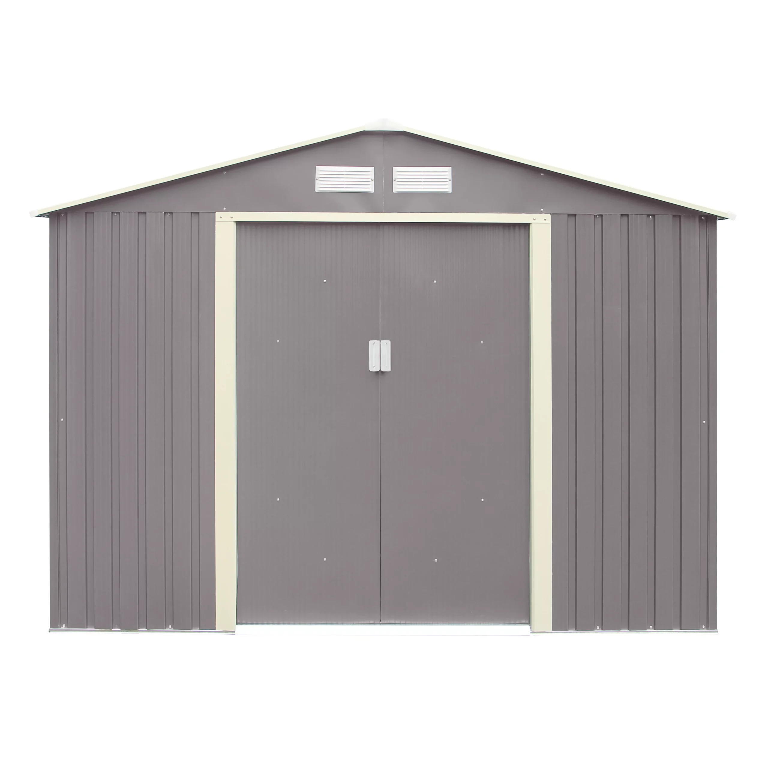 Rowlinson Trentvale 8x6 Apex Light Grey Metal Shed 2 Rowlinson Trentvale 8x6 Apex Light Grey Metal Shed - Image 2