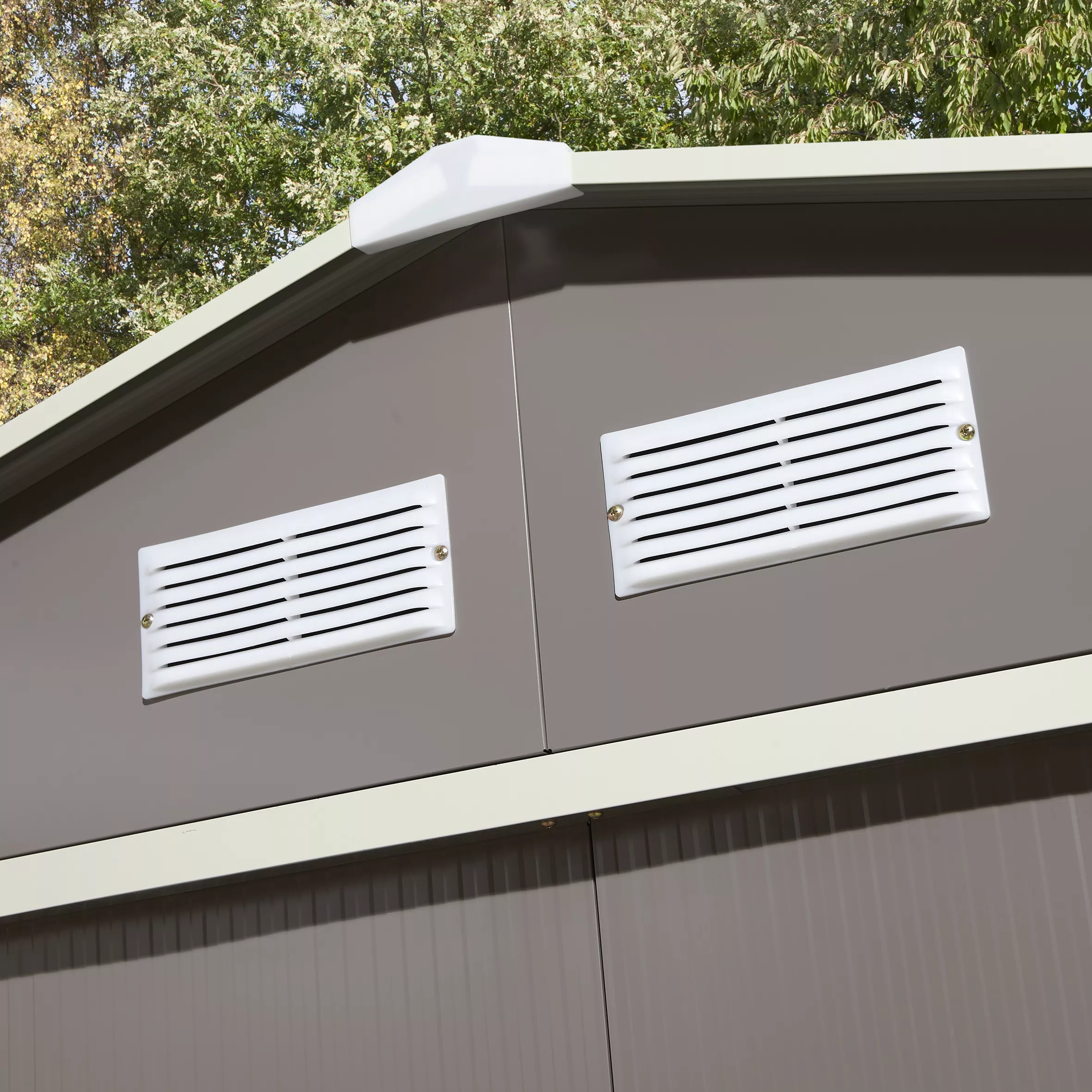 Rowlinson Trentvale 8x6 Apex Light Grey Metal Shed 5 Rowlinson Trentvale 8x6 Apex Light Grey Metal Shed - Image 5
