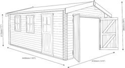 Shire 13x12 Bradenham Wooden Garage - Assembly Service Included 18 Shire 13x12 Bradenham Wooden Garage - Assembly Service Included -Plant Garden World shire 13x12 bradenham wooden garage assembly service included5019804383689 03t