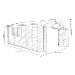 Shire 15x14 Bradenham Wooden Garage - Assembly Service Included -Plant Garden World shire 15x14 bradenham wooden garage assembly service included5019804111596 02t