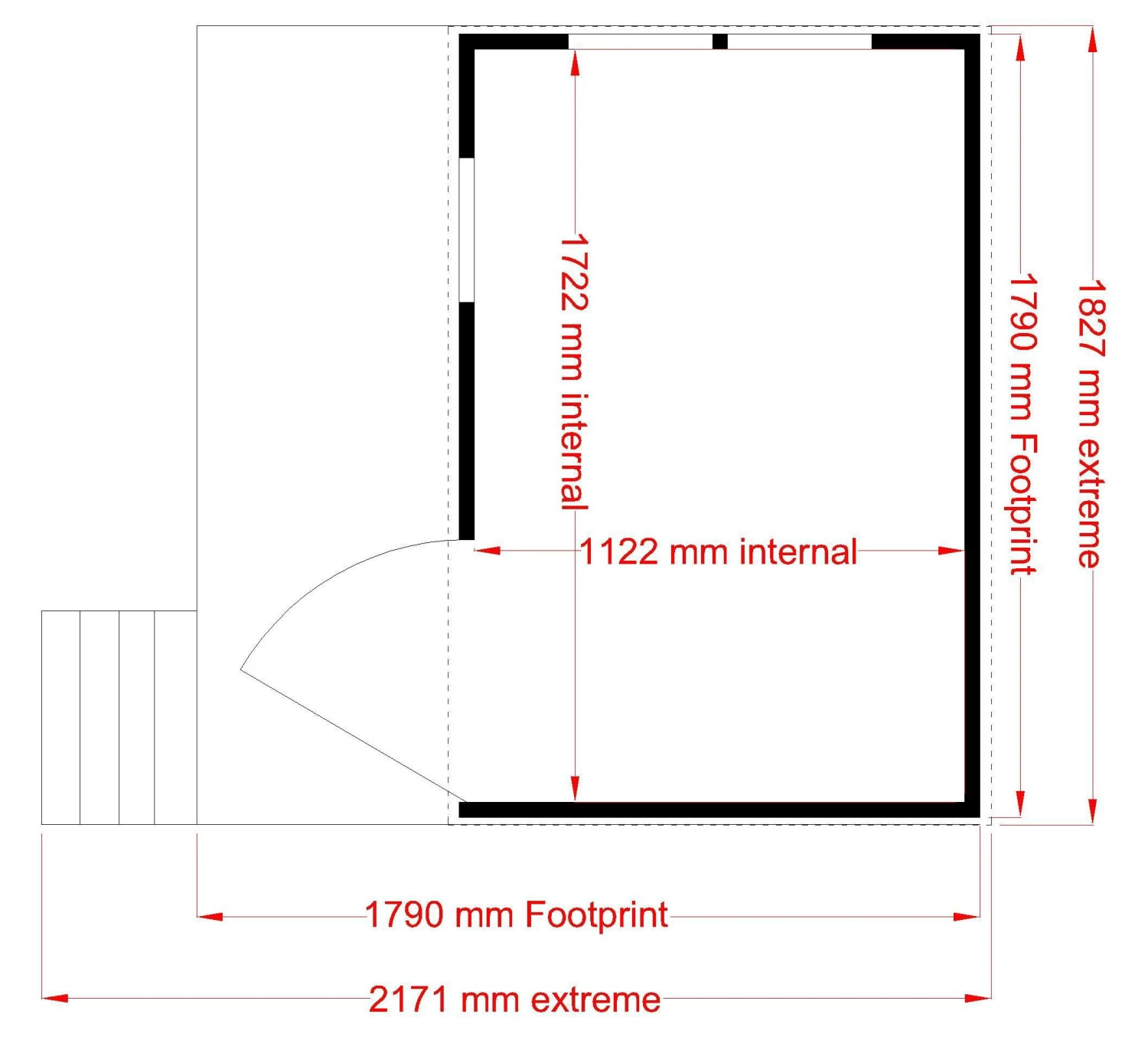 Shire 6x4 Command Post Whitewood Pine Playhouse Assembly Service Included 7 Shire 6x4 Command Post Whitewood Pine Playhouse Assembly Service Included - Image 7