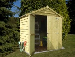 Shire 6x4 Ft Apex Overlap Shed With Floor -Plant Garden World shire 6x4 ft apex overlap shed with floor5019804465446 05bq