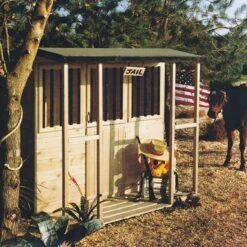 Shire 6x4 Jailhouse Whitewood Pine Playhouse Assembly Service Included