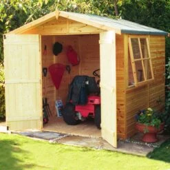 Shire Alderney 7x7 Ft Apex Shiplap Wooden 2 Door Shed With Floor (Base Included) -Plant Garden World shire alderney 7x7 ft apex shiplap wooden 2 door shed with floor base included 5019804779437 06bq