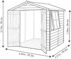 Shire Alderney 7x7 Ft Apex Shiplap Wooden 2 Door Shed With Floor -Plant Garden World shire alderney 7x7 ft apex shiplap wooden 2 door shed with floor5397007006315 18bq
