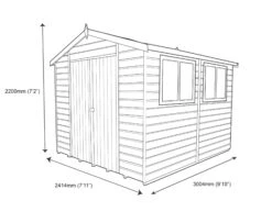 Shire Atlas 10x8 Ft Apex Shiplap Wooden 2 Door 2 Windows Shed With Floor - Assembly Service Included -Plant Garden World shire atlas 10x8 ft apex shiplap wooden 2 door 2 windows shed with floor assembly service included5019804102099 03t