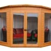 Shire Barclay 7x7 Safety Acrylic Pent Shiplap Wooden Summer House - Base Not Included