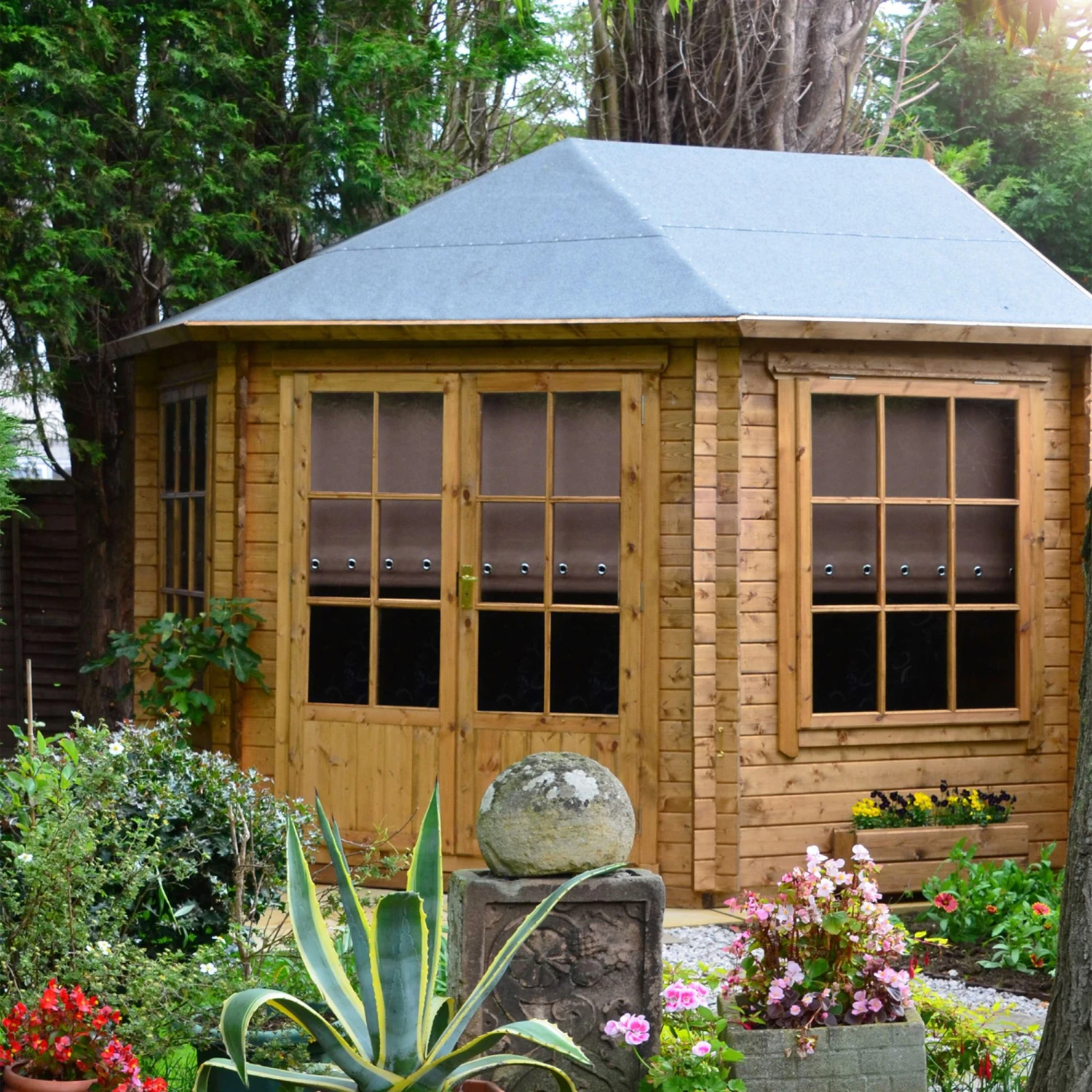 Shire Belvoir 10x10 Glass Apex Tongue & Groove Wooden Cabin - Base Not Included 7 Shire Belvoir 10x10 Glass Apex Tongue & Groove Wooden Cabin - Base Not Included - Image 7